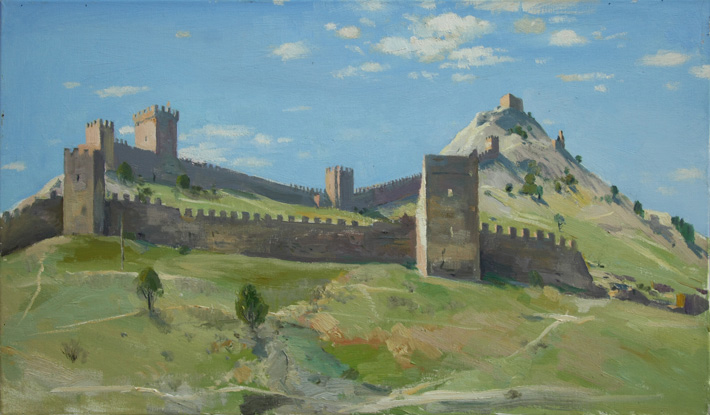 Судак. Старая крепость, 2014, 40х70, холст, масло