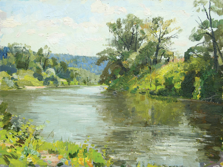 Река Осётр, 2014, 45х60, холст, масло